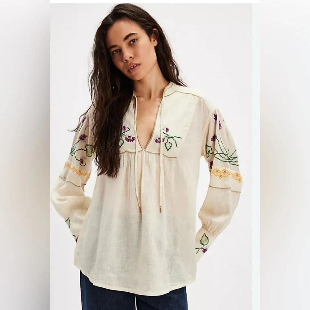 FREE PEOPLE We the Free Flower Party Tunic Small - Picture 1 of 9